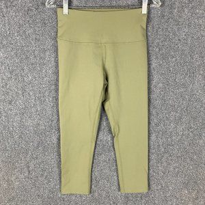 Zella Capri Leggings Women's Small Pull On Compression Green Athletic S